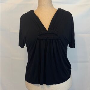 Honey Punch Black Short Sleeve Top